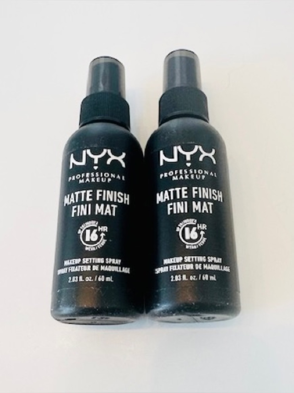 TWO NYX Finishing Spray Niacinamide Matte Poreless 16 hour  60ml ea x 2 NIB
